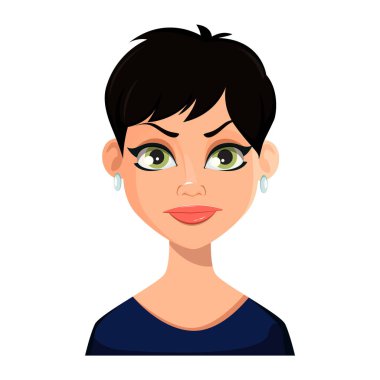 Güzel kadının yüz ifadesi 