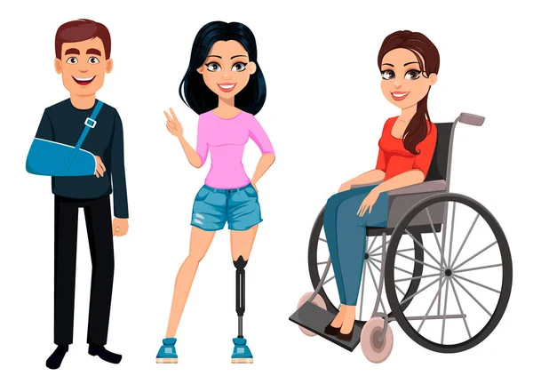 People with disabilities. — Stock Vector