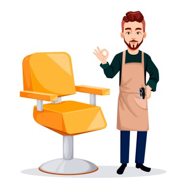 Hipster tarzında berber adam 