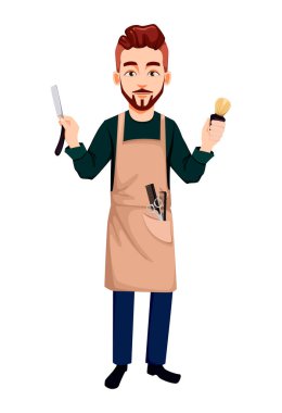 Hipster tarzında berber adam