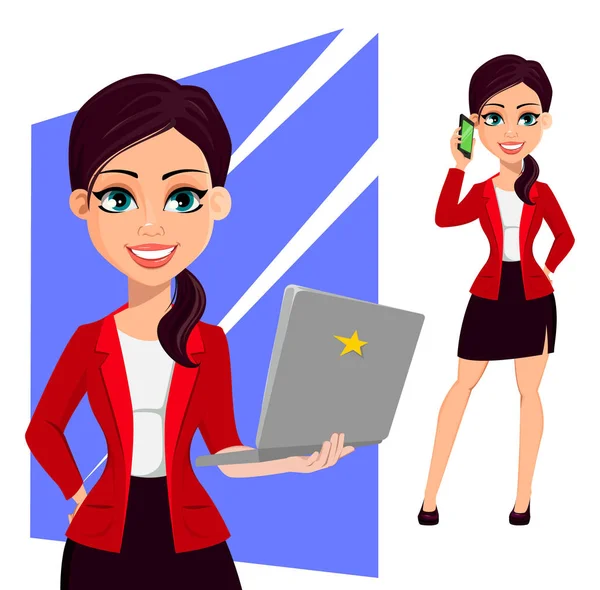 Concept of modern business woman — Stock Vector