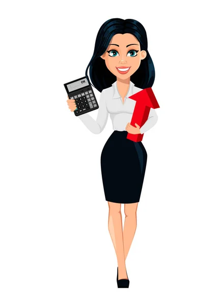 Concept of modern young business woman — Stock Vector