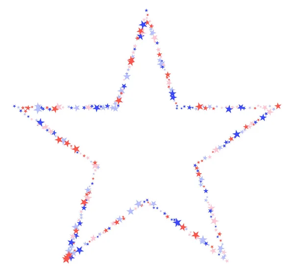 4. Juli Muster aus Sternen — Stockvektor