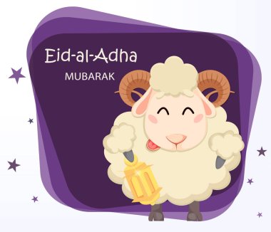 Komik RAM ile Eid al Adha mübarek tebrik kartı