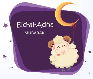 Komik RAM ile Eid al Adha mübarek tebrik kartı