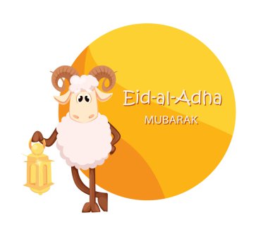 Komik RAM ile Eid al Adha mübarek tebrik kartı