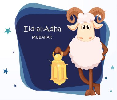 Komik RAM ile Eid al Adha mübarek tebrik kartı