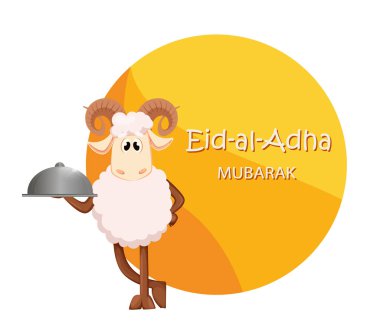 Komik RAM ile Eid al Adha mübarek tebrik kartı