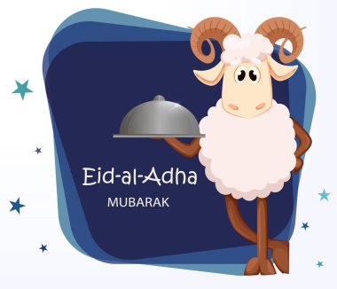 Komik RAM ile Eid al Adha mübarek tebrik kartı