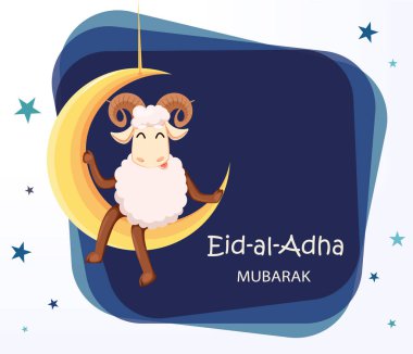 Komik RAM ile Eid al Adha mübarek tebrik kartı