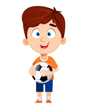 Erkek çizgi film karakteri. Sevimli komik çocuk 