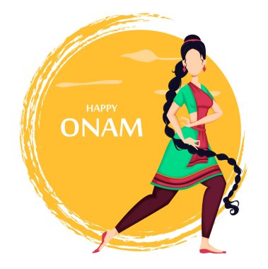 Mutlu Onam. Hintli kadın dans