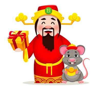 Tanrı Servet hediye kutusu ve komik sıçan tutan