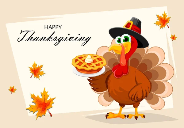 Happy Thanksgiving. Thanksgiving Turkije — Stockvector