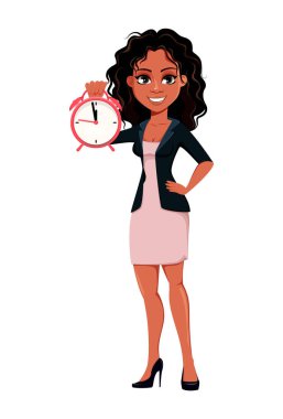 Güzel genç Afrikalı Amerikalı iş kadını