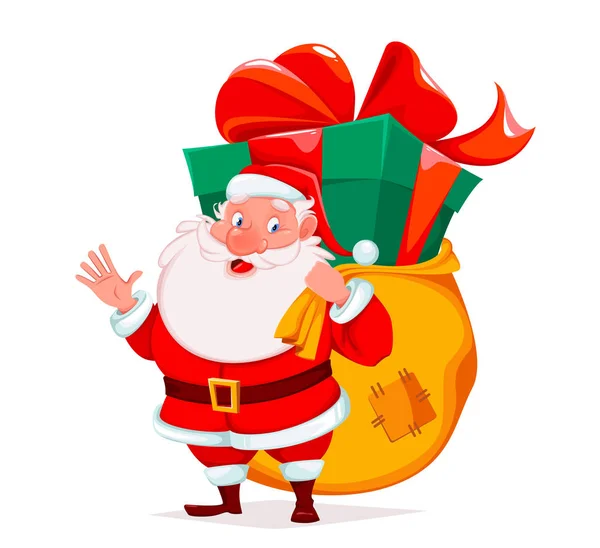 Feliz Navidad. Santa Claus alegre — Vector de stock