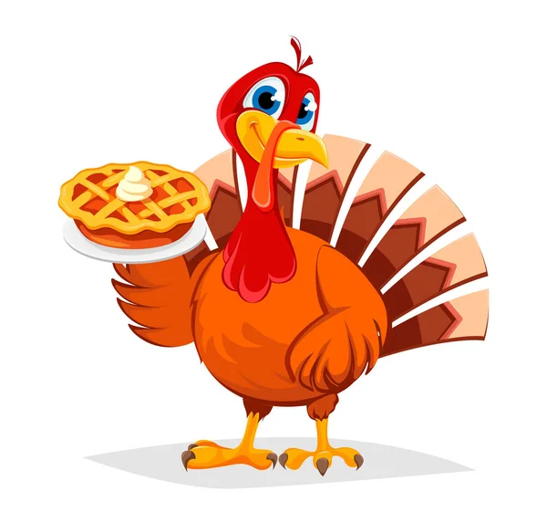 Thanksgiving turkey. Happy Thanksgiving Day. — Stock Vector