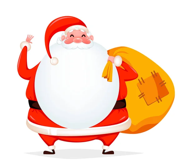 Joyeux Noël. Père Noël joyeux — Image vectorielle