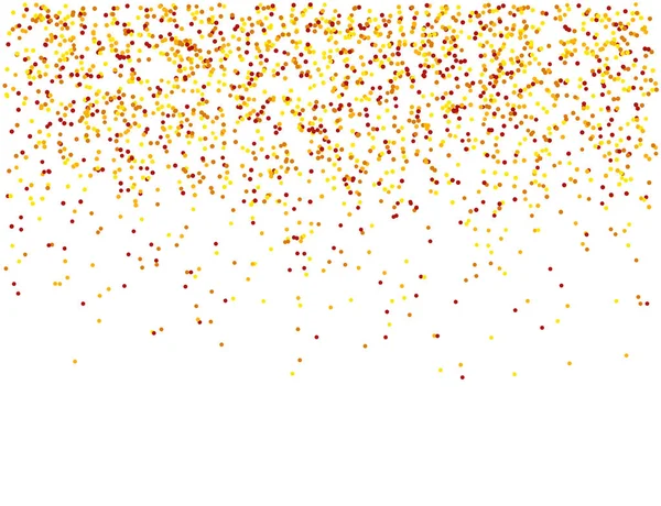 Des confettis tombants. Pois rouges, jaunes et orange — Image vectorielle