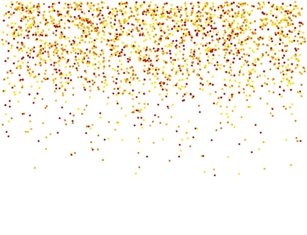 Coriandoli caduti. Puntini rossi, gialli e arancioni — Vettoriale Stock