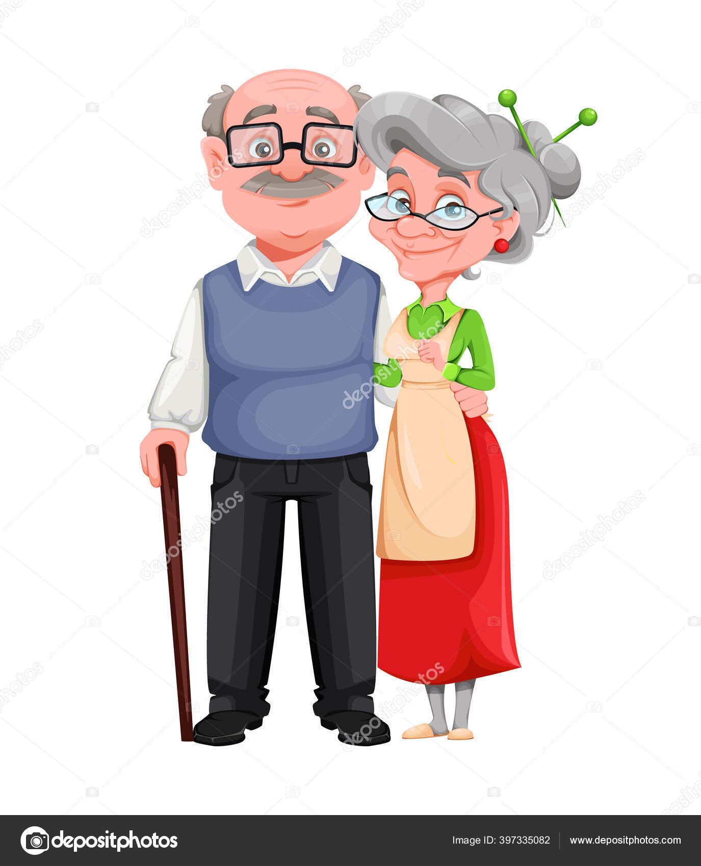 Download Happy Grandparents Day Cheerful Grandmother Grandfather Cartoon Characters Grandma Grandpa Vector Image By C Vectorkif Vector Stock 397335082