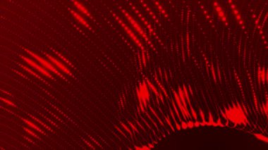 Animasyon yüksek teknoloji kırmızı renk parlayan dijital parçacıklar arkaplan, siber teknoloji döngülü arkaplan