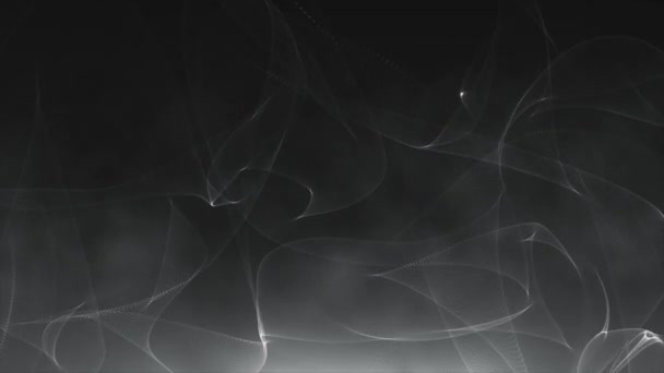 Animowany Biały Dym Barwny Poruszający Się Górę Abstrakcyjnymi Cząstkami Wzorca — Wideo stockowe