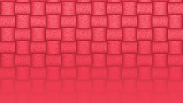 Animated Simple Classy Square Thread Pattern Grid Looped Background Red — Stock Video