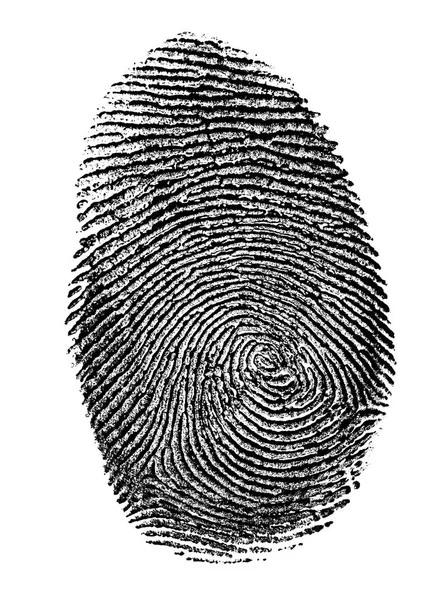 Отпечаток Пальца Черно Белом Настоящий Отпечаток Пальца Прозрачной Бумаге — стоковое фото