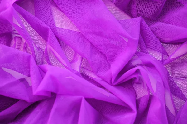 Крупним Планом Рожева Тканина Фіолетова Тканина Викладається Хвилями Фуксія Сатин — стокове фото