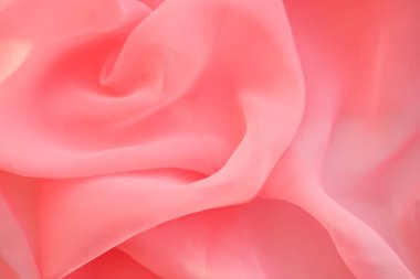 Kabarık kumaş, Pileli. Pembe malzeme Tekstil