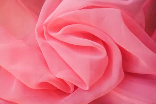 Tecidos Georgette Rosa Textura Roxa Tecido Plissado — Fotografia de Stock