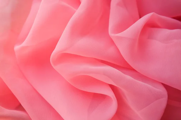 Tecidos Georgette Rosa Textura Roxa Tecido Plissado — Fotografia de Stock