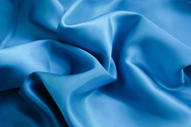 Kumaş mavi dalgalar - arka plan ve doku için malzeme.