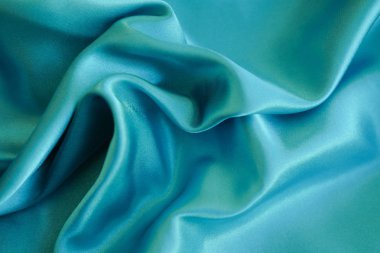 Kumaş mavi dalgalar - arka plan ve doku için malzeme.