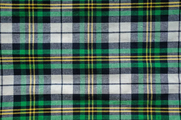 Green plaid textile - material for background and texture. — Stock Photo, Image