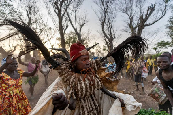 Dowayo erkeği geleneksel bir mahkeme sırasında kutsal bir dans eder. Atalarının ruhlarını somutlaştırır ve adaletin simgesi olur..