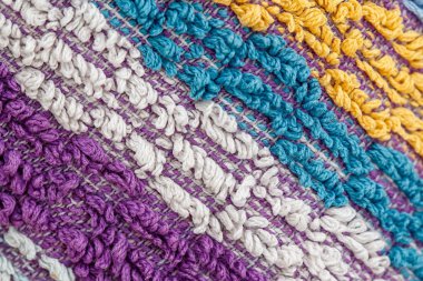 Havlu kumaş makro doku. Soyut Tekstil arka plan. Son derece portre