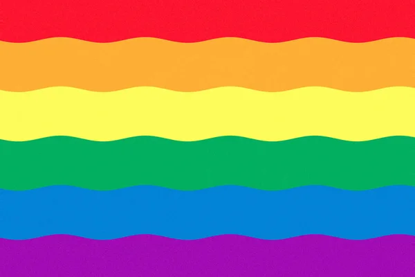 Bandera Ondulada Seis Colores Fondo Concepto Orgullo Lgbt Para Diseño — Foto de Stock