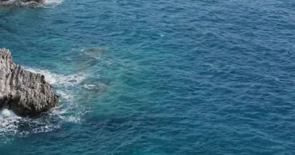 Superfície Azul Ondulada Mar Vista Aérea Fundo Natural Bonito — Vídeo de Stock