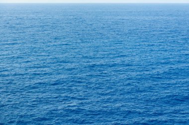 Dalgaların hava manzaralı mavi deniz yüzeyi