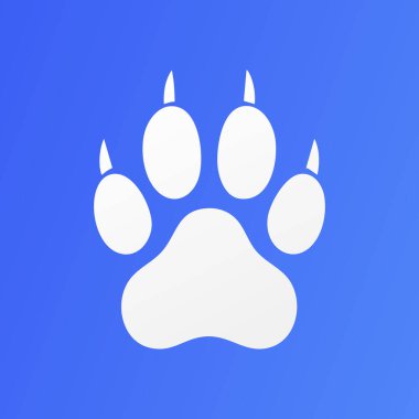 köpek pençesi yazdırma vektör çizimi