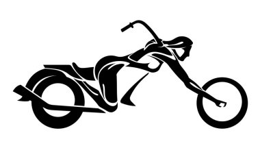 Soyut Chopper Kadın, Motosiklet Çizimi