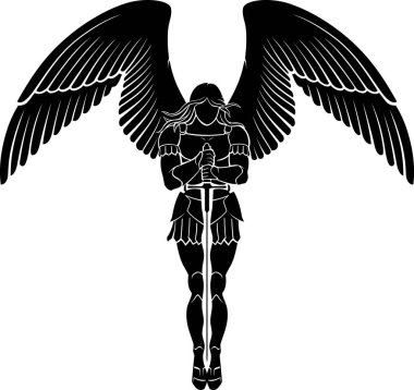 Baş melek Kılıç Meditasyon, Dini sanat silueti