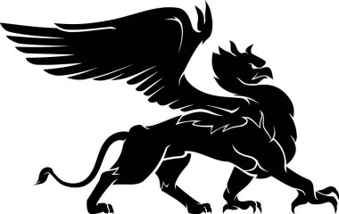 Griffin Gurur Fantezi Yaratık Silueti