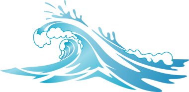 Splash Sörf Dalgası, Yaz Sahili İllüstrasyonu
