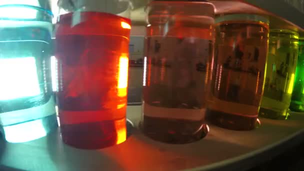 Química Vaso Precipitados Color Ciencia Líquida — Vídeo de stock