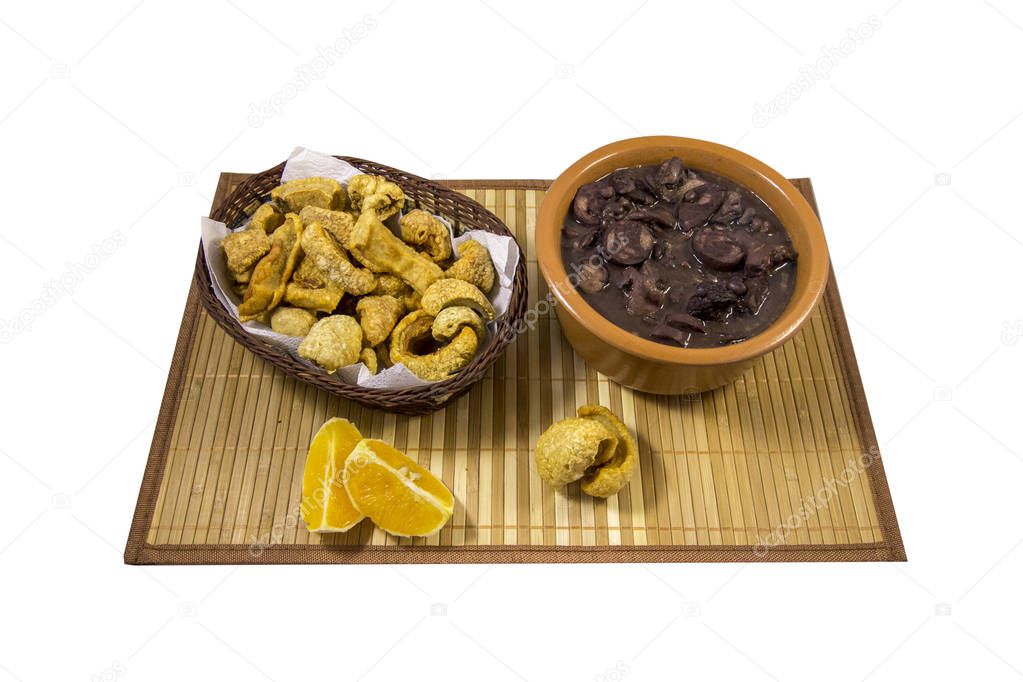 Feijoada brazilian traditional food torresmo