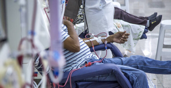 hemodialysis in people on the equipment