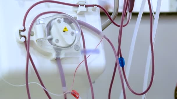 医療機器の人々の血液透析は — ストック動画